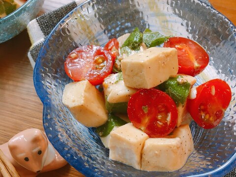 あと1品に♡お豆腐の和風カプレーゼ風